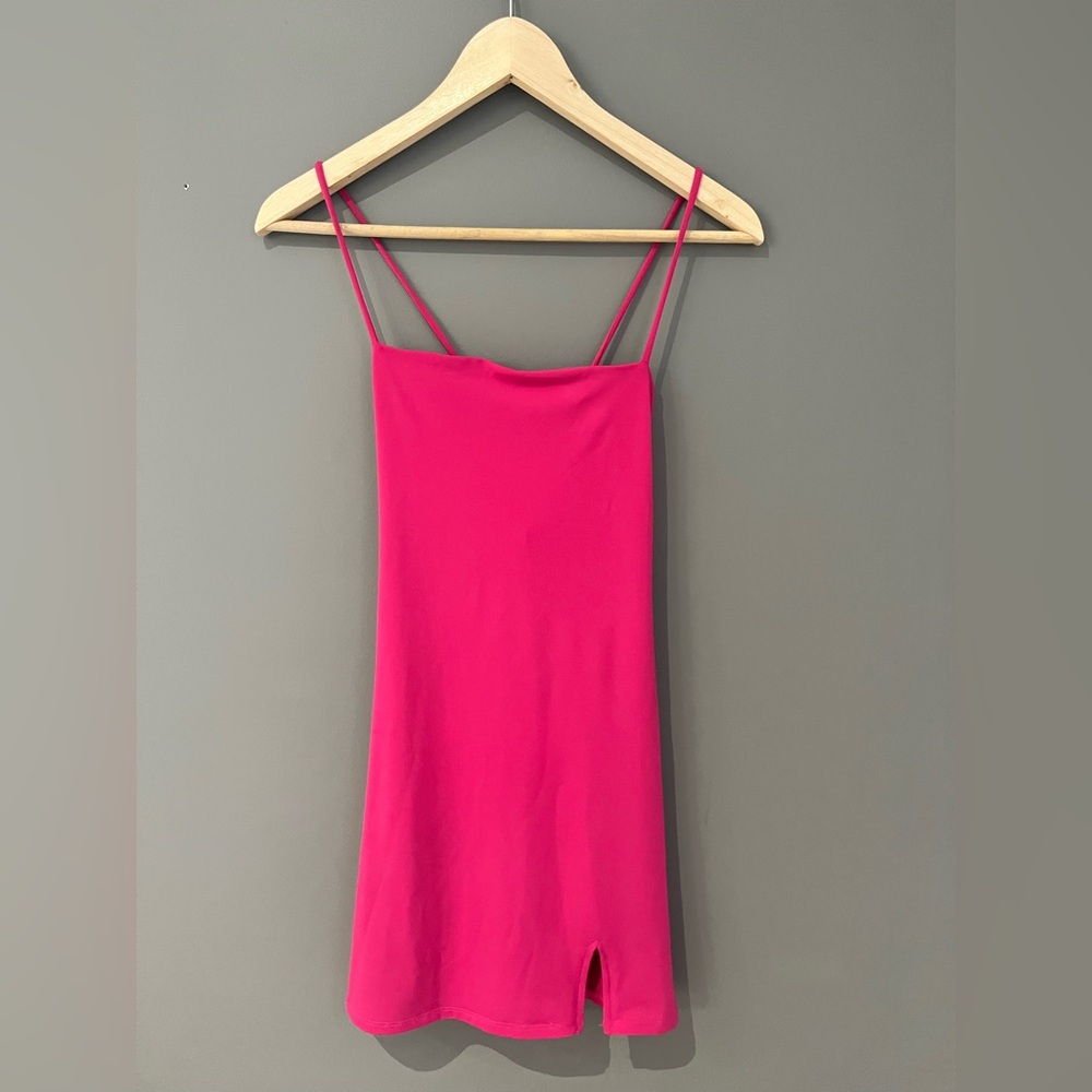 Garage Pink Mini Dress. Stretchy material